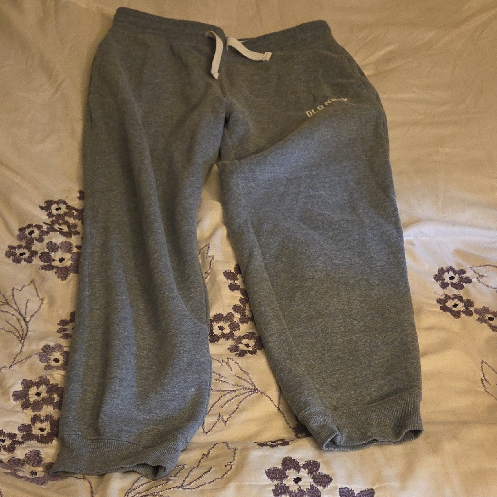 Old Navy Mens Fkeece Heather Gray Joggers
